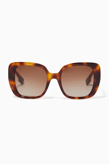 Monogram Motif Oversized Square Frame Sunglasses
