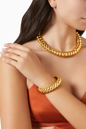 سوار فيفانا نحاس مطلي بذهب عيار 24