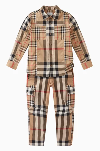 Gordon Checkered Sweatpants in Cotton