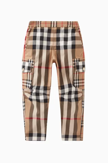 Gordon Checkered Sweatpants in Cotton