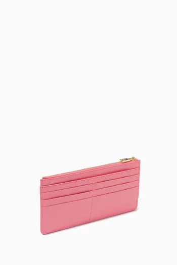 Large Card Case with DG Plate in Dauphine Leather