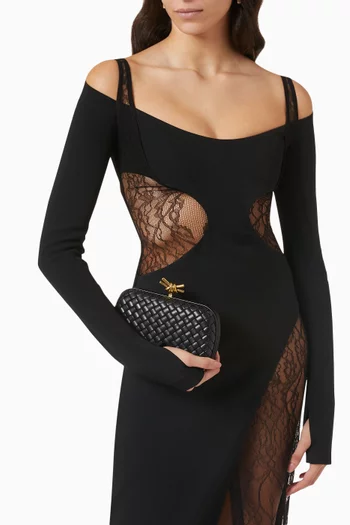 Knot Minaudiere Clutch in Foulard Intreccio Calfskin
