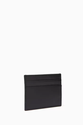 Logo Plaque Cardholder in Leather