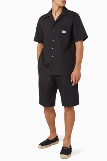 Logo Tag Jogging Shorts in Cotton