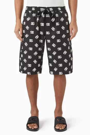 Jogging Shorts in Cotton Poplin