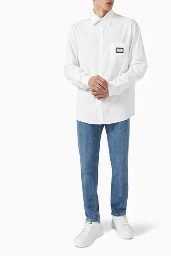 Essentials Logo-plaque Shirt in Cotton