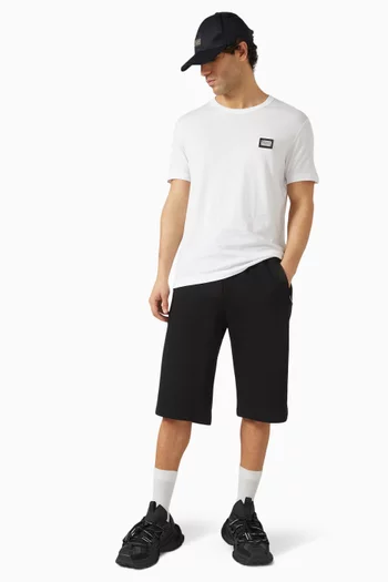 Logo Plaque Sweatshorts in Cotton Jersey