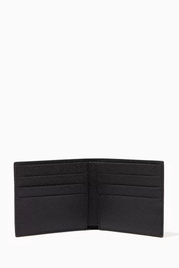 Logo Plaque Bifold Wallet in Leather