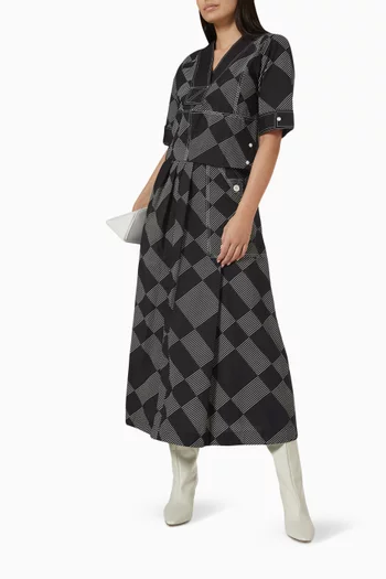 Checked Crop Top in Cotton
