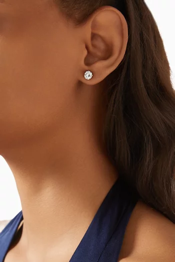 Gaia Solitaire Diamond Stud Earrings in 18kt Yellow Gold