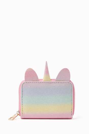 Unicorn Patch Glitter Wallet