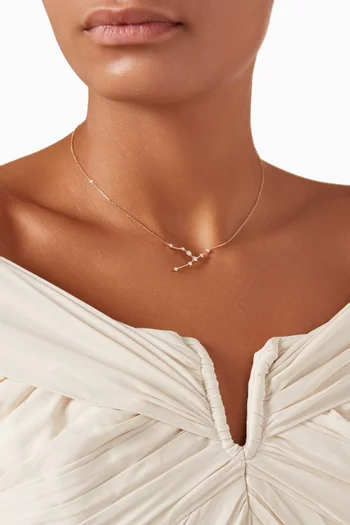 Taurus (20 April - 21 March) Constellation Diamond Necklace in 18kt Yellow Gold