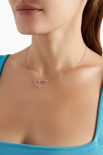 Capricorn (22 December - 19 January) Constellation Diamond Necklace in 18kt White Gold