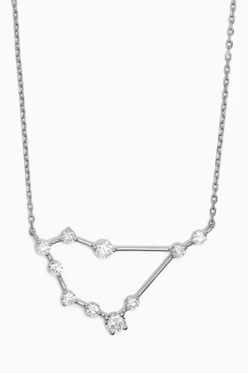 Capricorn (22 December - 19 January) Constellation Diamond Necklace in 18kt White Gold