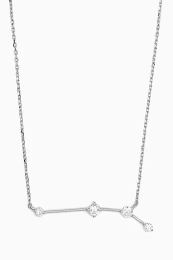 Aries Constellation Diamond Necklace in 18kt White Gold