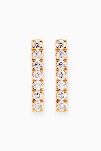 Diamond Bar Earrings in 18kt Gold
