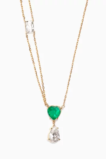 Emerald & Topaz Necklace in 18kt Gold