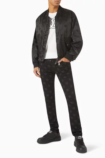 Jacket in Satin Jacquard