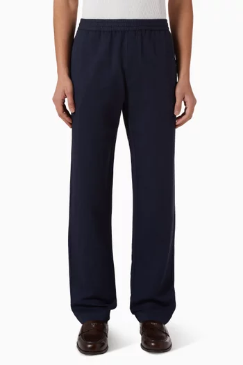 Drawstring Pants in Cotton-linen Blend