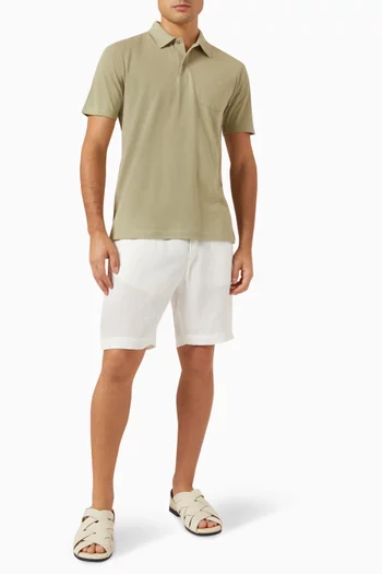 Riviera Polo Shirt in Cotton Mesh