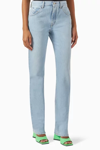 Girlfriend Straight-leg Jeans in Denim