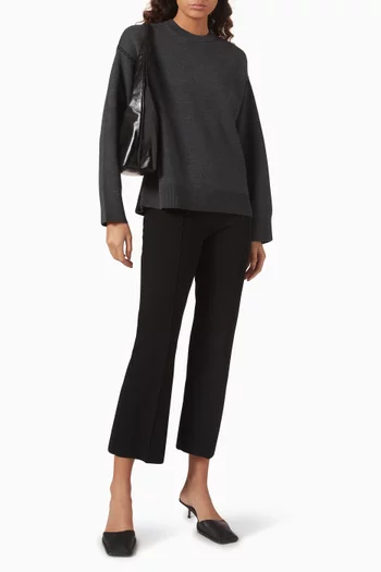 Flared Pants in Viscose-knit