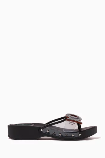 Musa Clog Sandals in PVC & Wood
