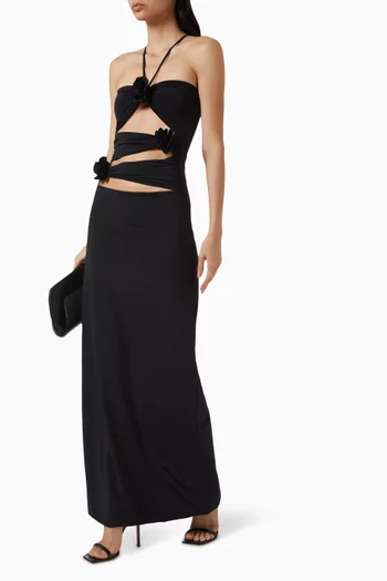 Veranera Cut-out Maxi Dress in Stretch-nylon