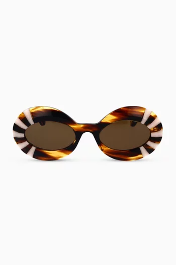 Oval Sunglasses in Acetate