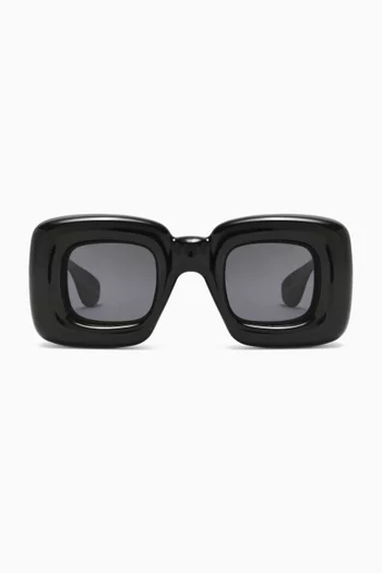 Square Sunglasses in Inflated Acetate