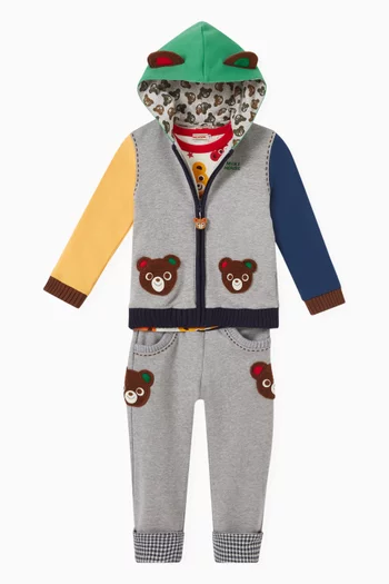 Teddy Patched Trousers in Cotton-blend