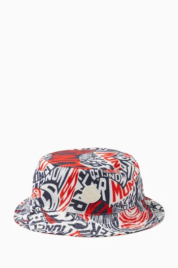 قبعة باكيت بطبعة شعار الماركة بولي أميد