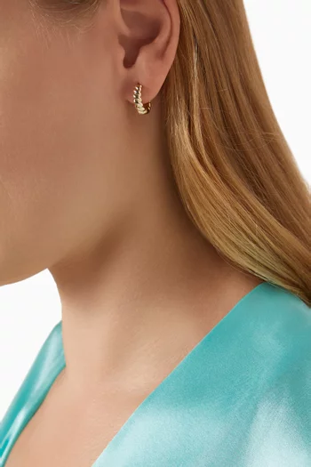 Brioche Huggies in 14kt Yellow Gold