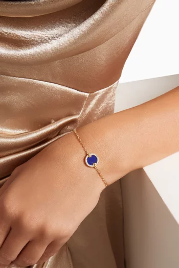 Petite DY Elements® Diamonds & Lapis Lazuli Bracelet in 18kt Gold