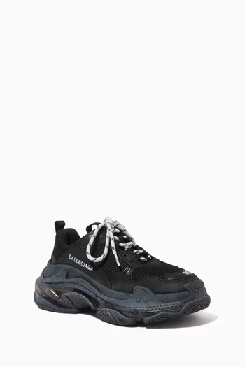 Triple S Sneakers in Leather & Mesh