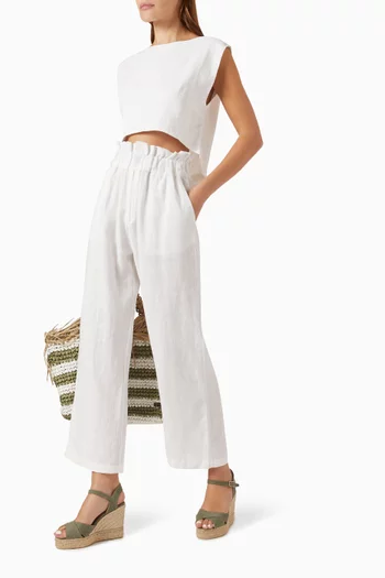 Ducky Paperbag Pants in Linen