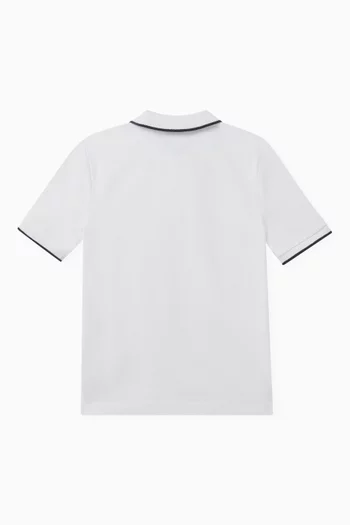 Logo Polo Shirt in Cotton Piqué