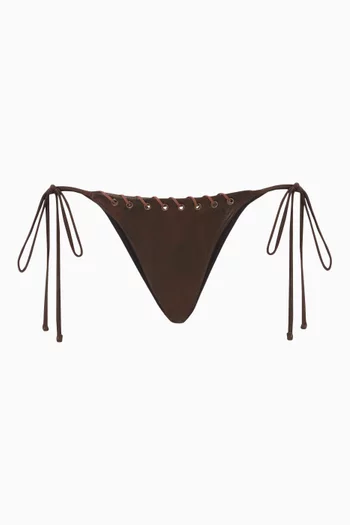Mackenzie Bikini Briefs in Stretch Faux-leather