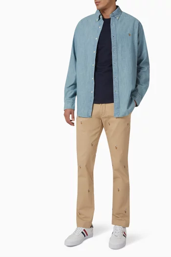 Polo Pony Chino Pants in Stretch Cotton Twill