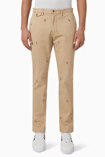 Polo Pony Chino Pants in Stretch Cotton Twill