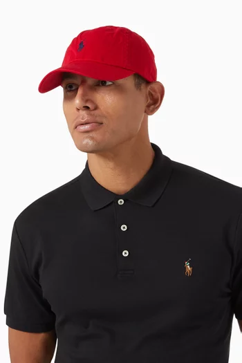 Embroidered Logo Baseball Cap in Cotton
