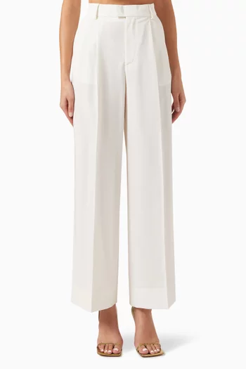 Giorgia High-rise Relaxed-fit Pants in Wool