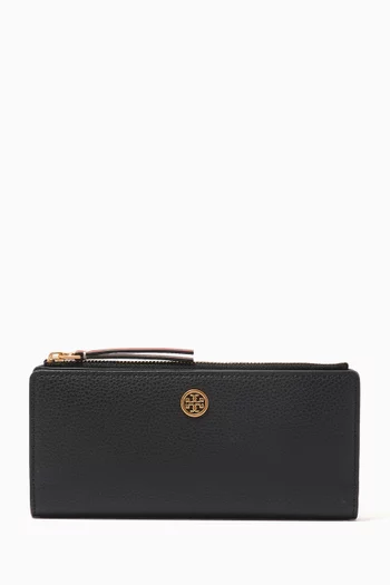 Robinson Slim Wallet in Pebbled-leather