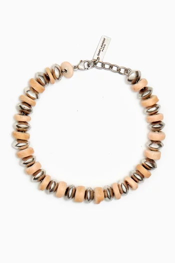 Multi-beads Bracelet in Metal & Wood