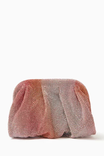 Small Venus La Petite Clutch in Rhinestone Crystal Mesh