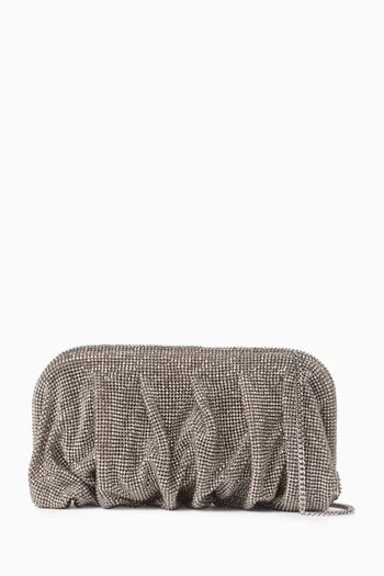 Venus La Grande Rhinestone Clutch in Crystal Mesh