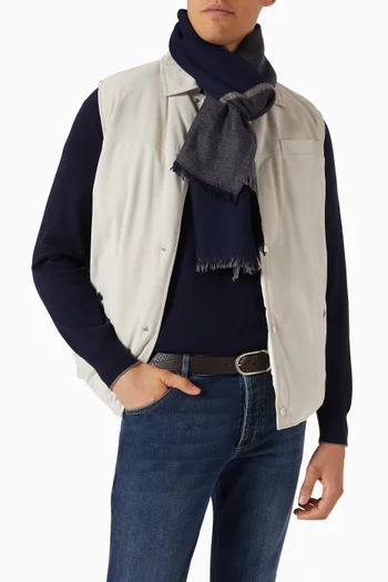 Colour-block Scarf in Cashmere