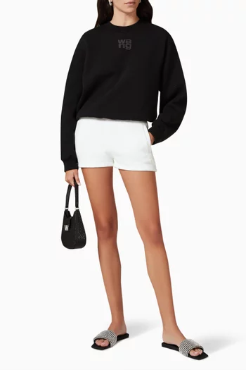 Logo Printed Sweatshirt in Terry Crew