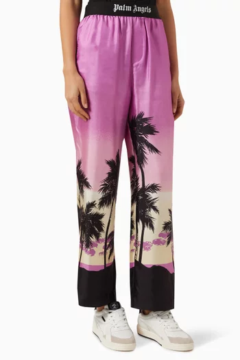 Pink Sunset Pyjama Pants in Viscose