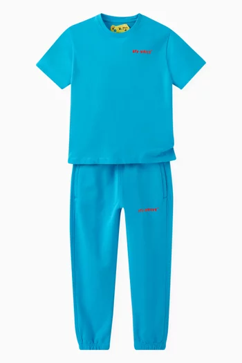Signature Diag-Stripe Sweatpants in Cotton